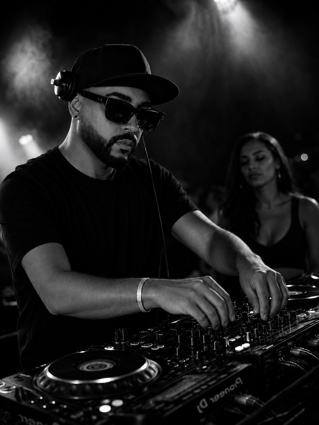 DJ PRADZ mixing during a performance